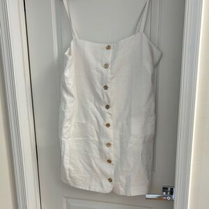 Jcrew Elegant White Button-Down Dress